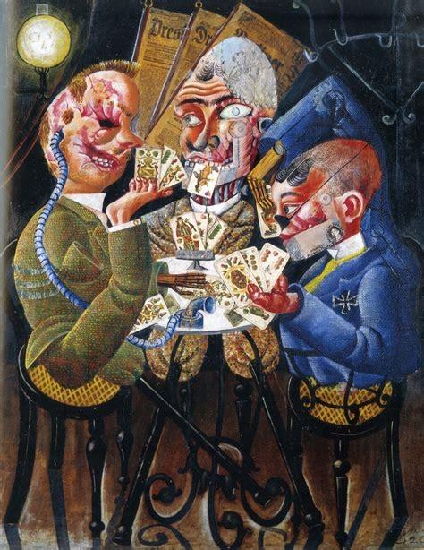 Représentation du tableau "Les joueurs de Skat" de Dix.