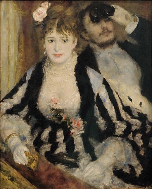Représentation du tableau La Loge de Renoir.