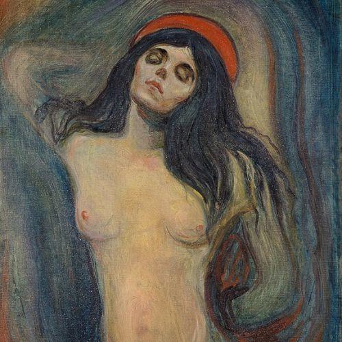 Représentation du tableau "La Madonne" de Munch.