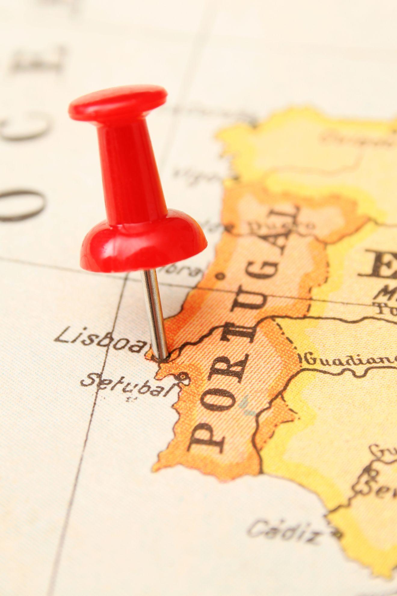 La carte du Portugal.