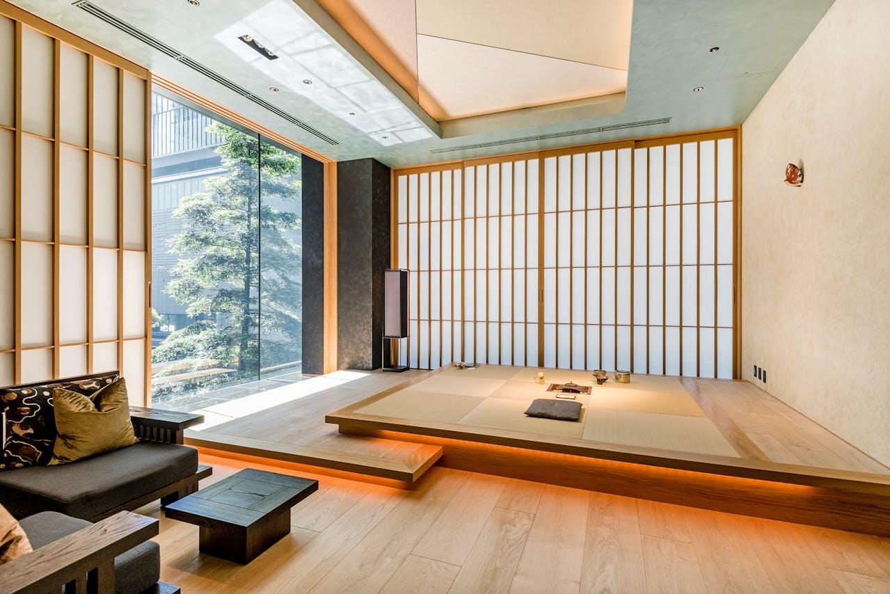 Pièce japonaise où l'on peut manger.