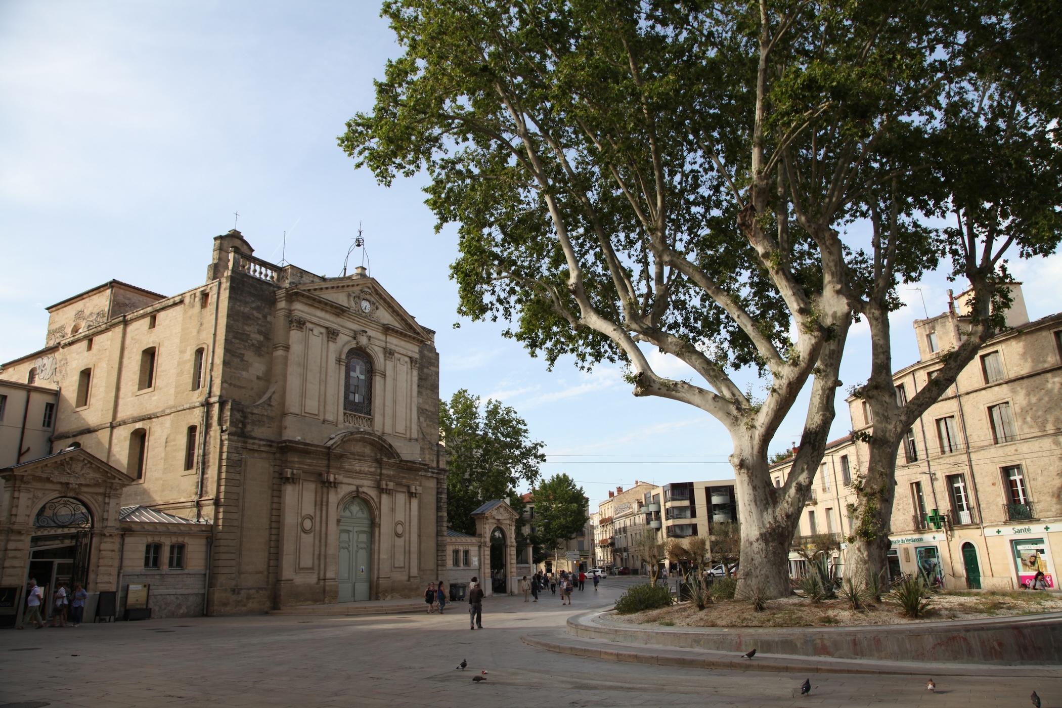 Vue de la place Albert 1er à Montpellier
