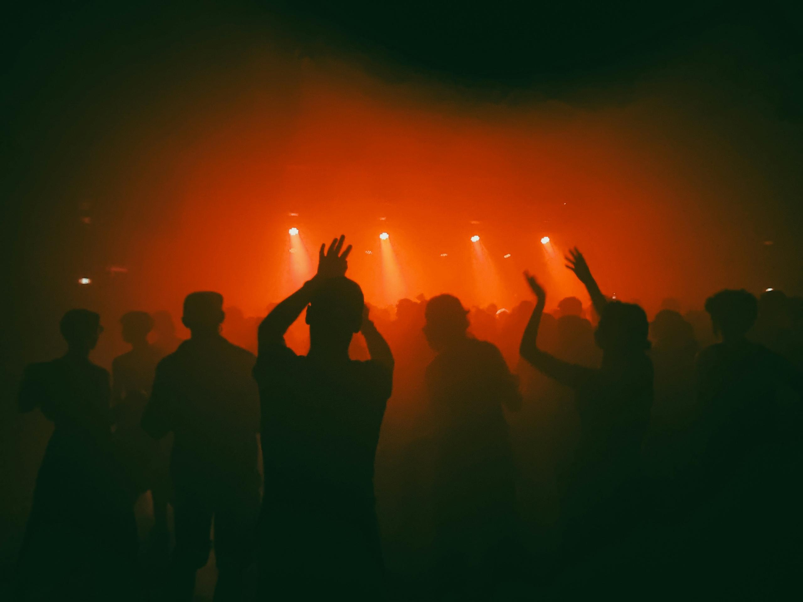 Un public dans une salle de DJ.