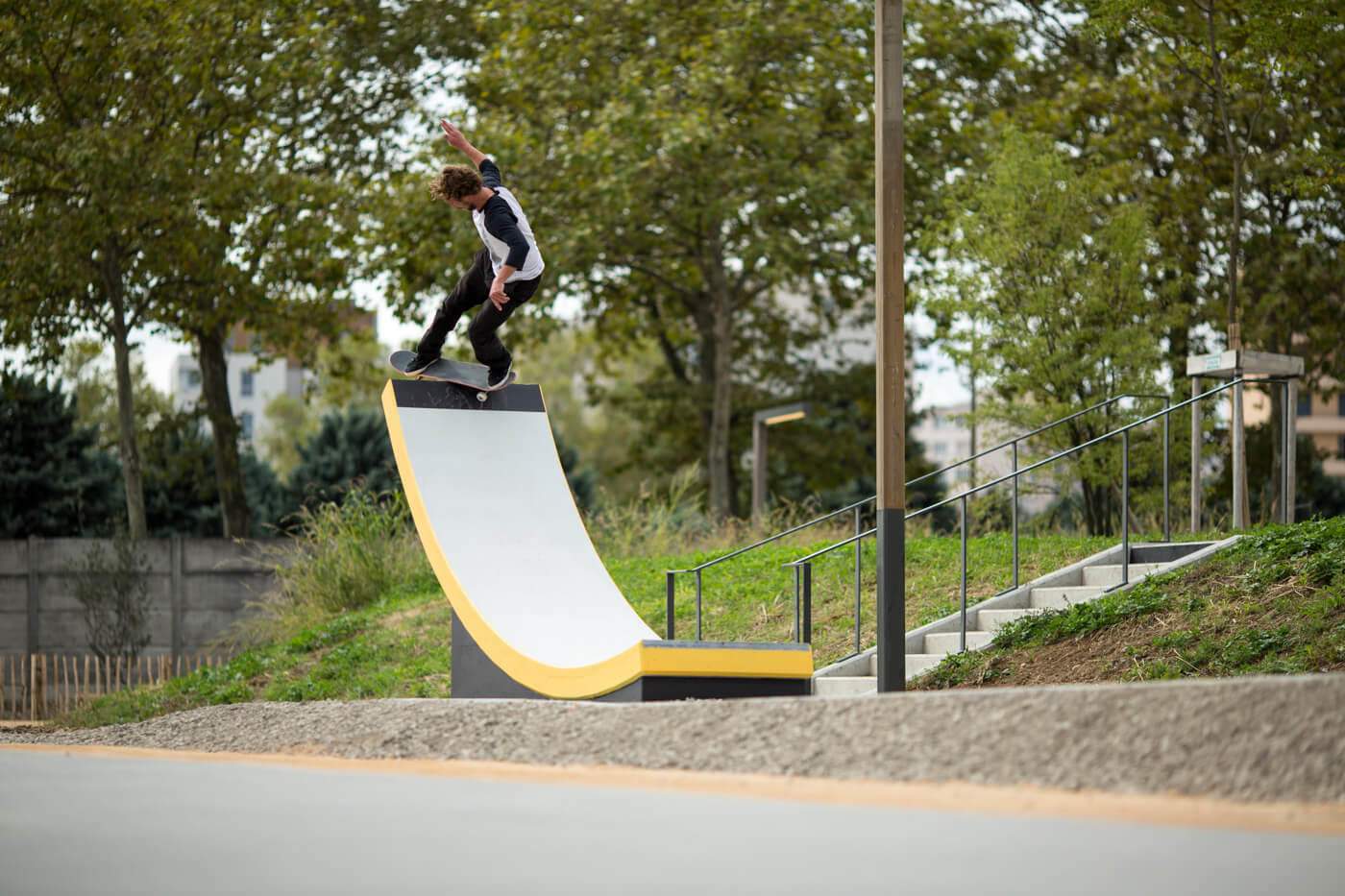Vue du skatepark de Blandan à Lyon