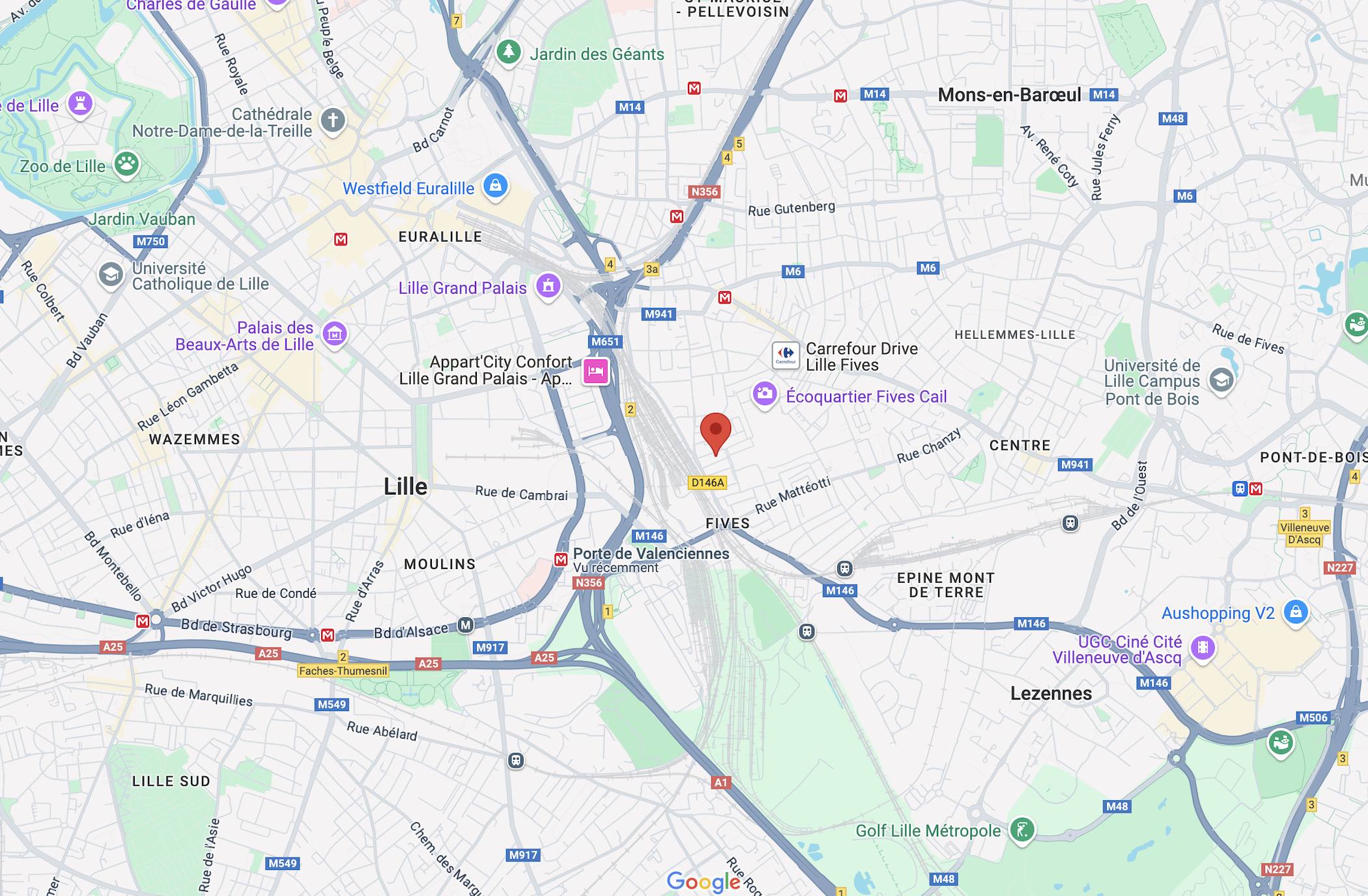 Capture Maps Skatepark de l'Usine Lille
