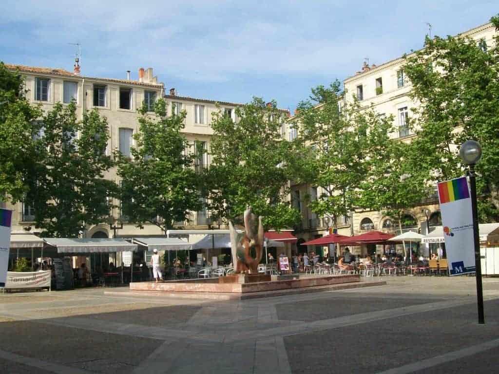 Place du marché aux fleurs à Montpellier