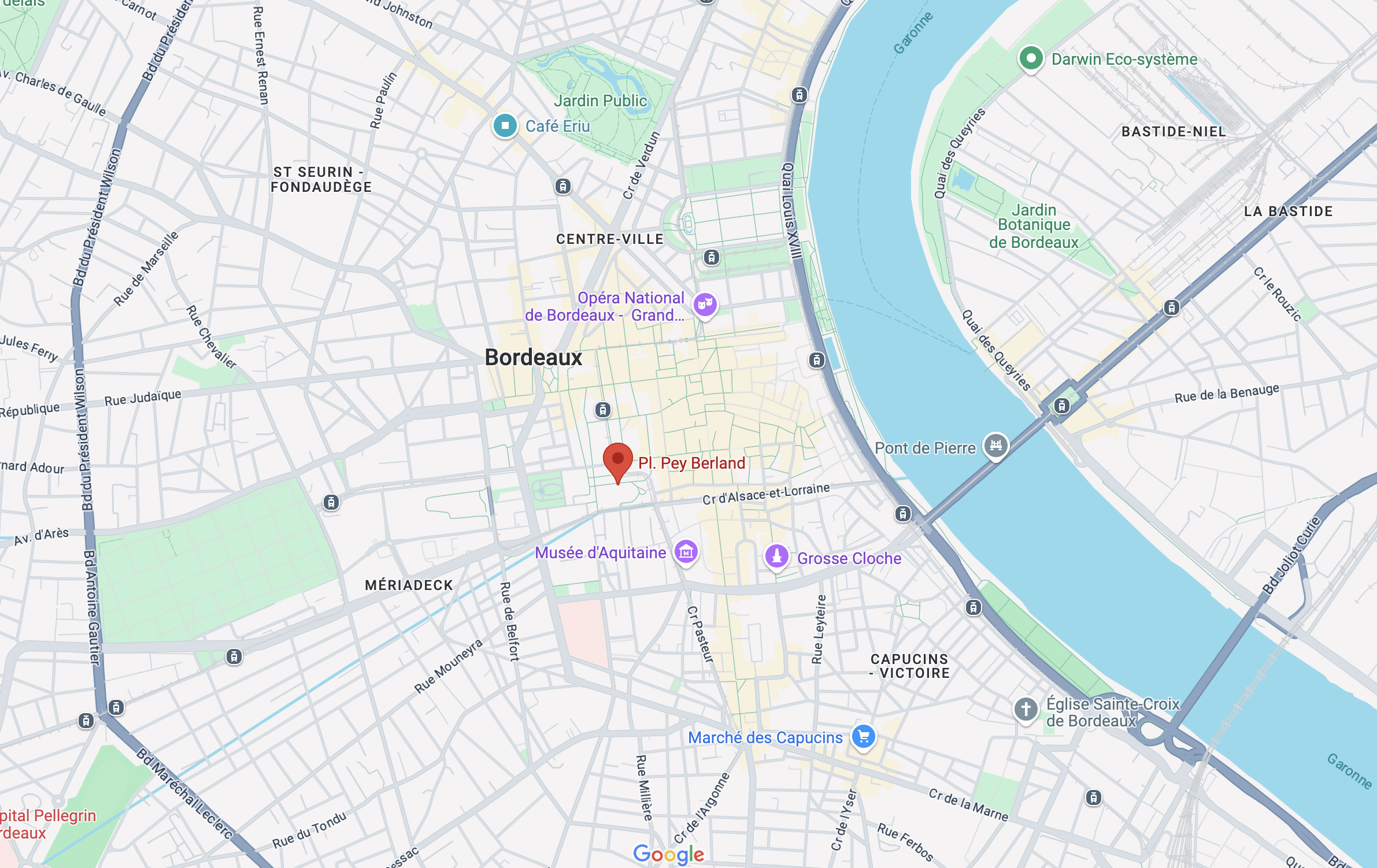 Capture écran Google Maps Place Pey Berland