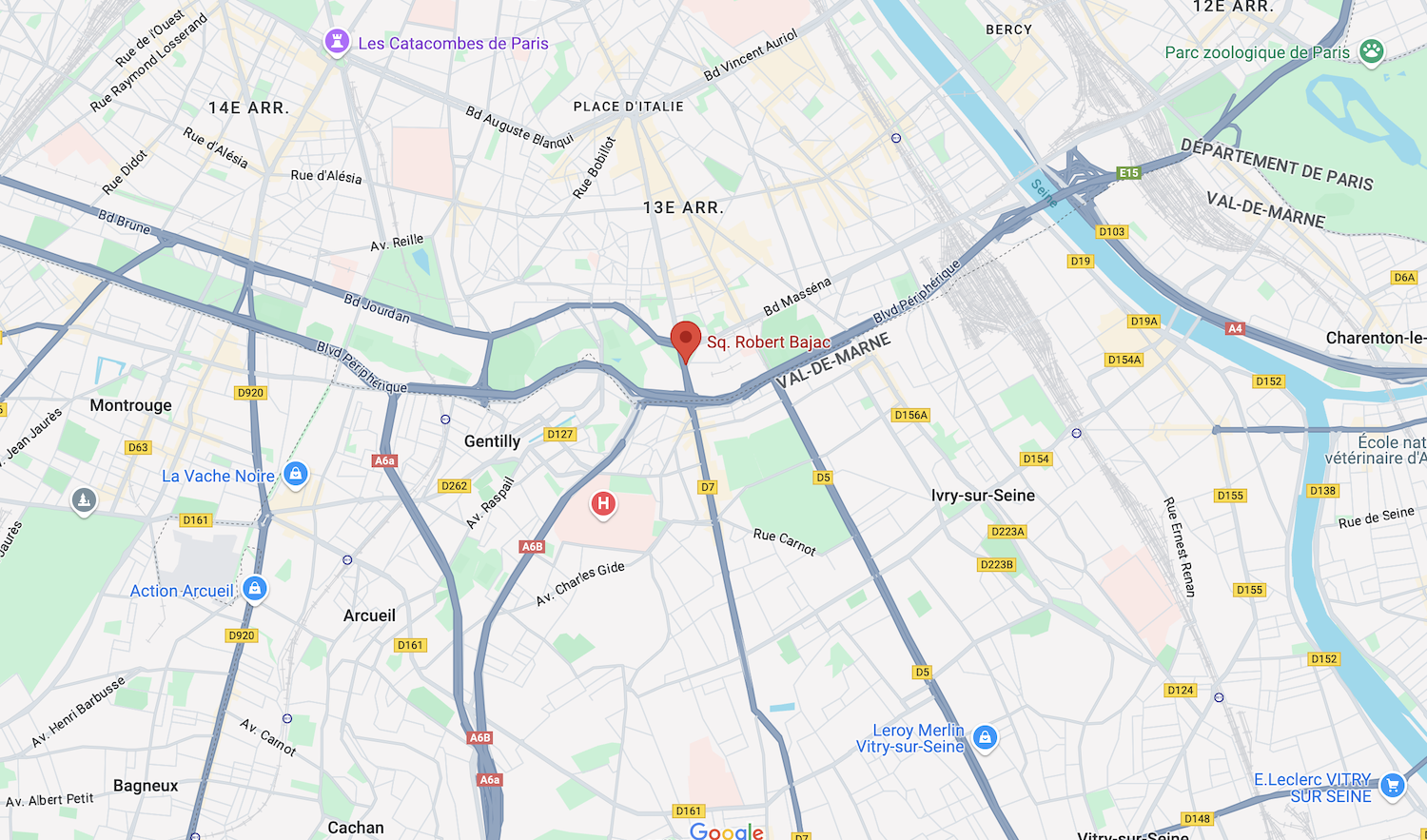 Capture écran Google Maps Square Bajac