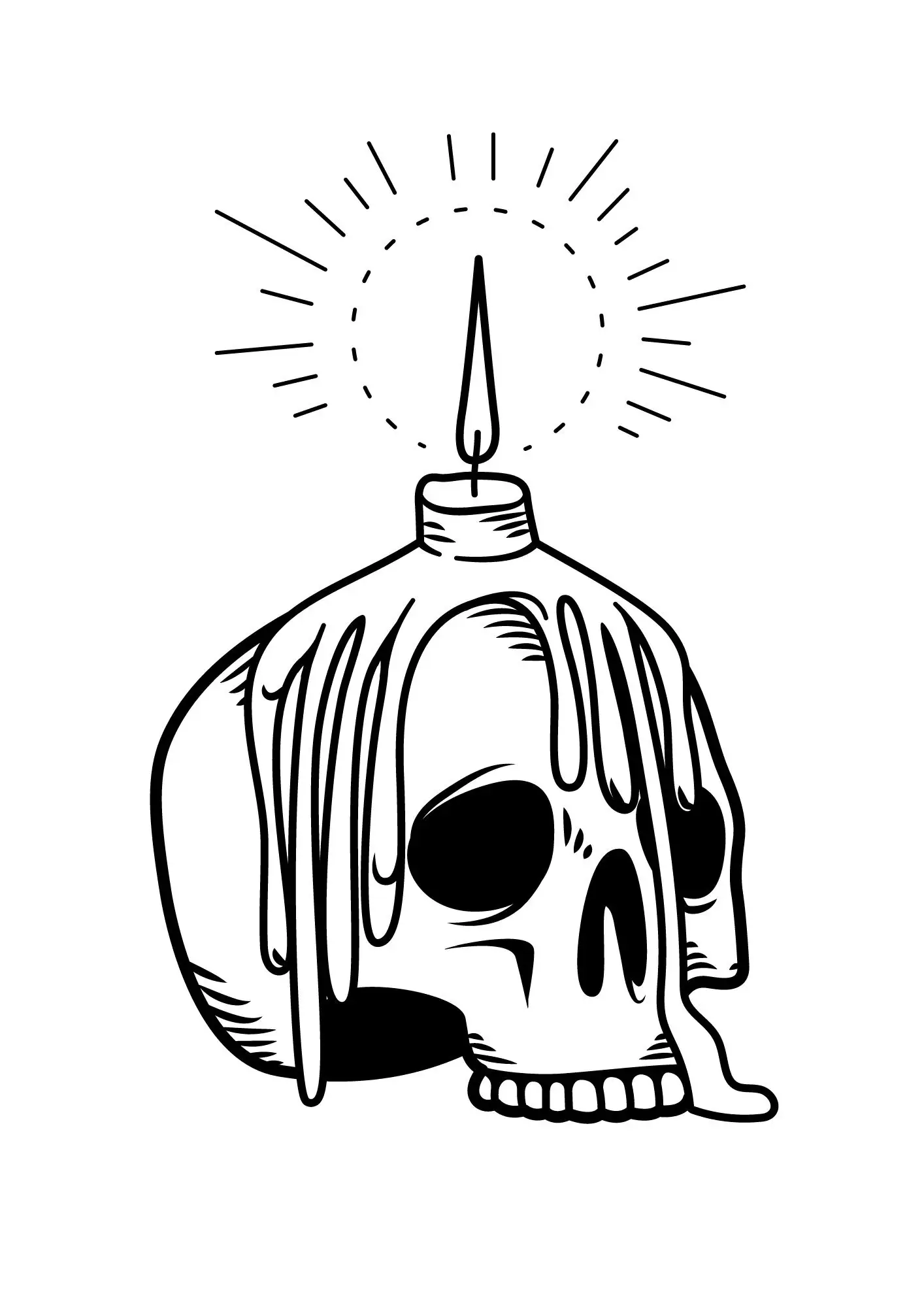 Dessin de tête de mort