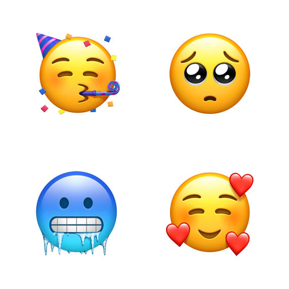 4 emojis disponibles sur les smartphones