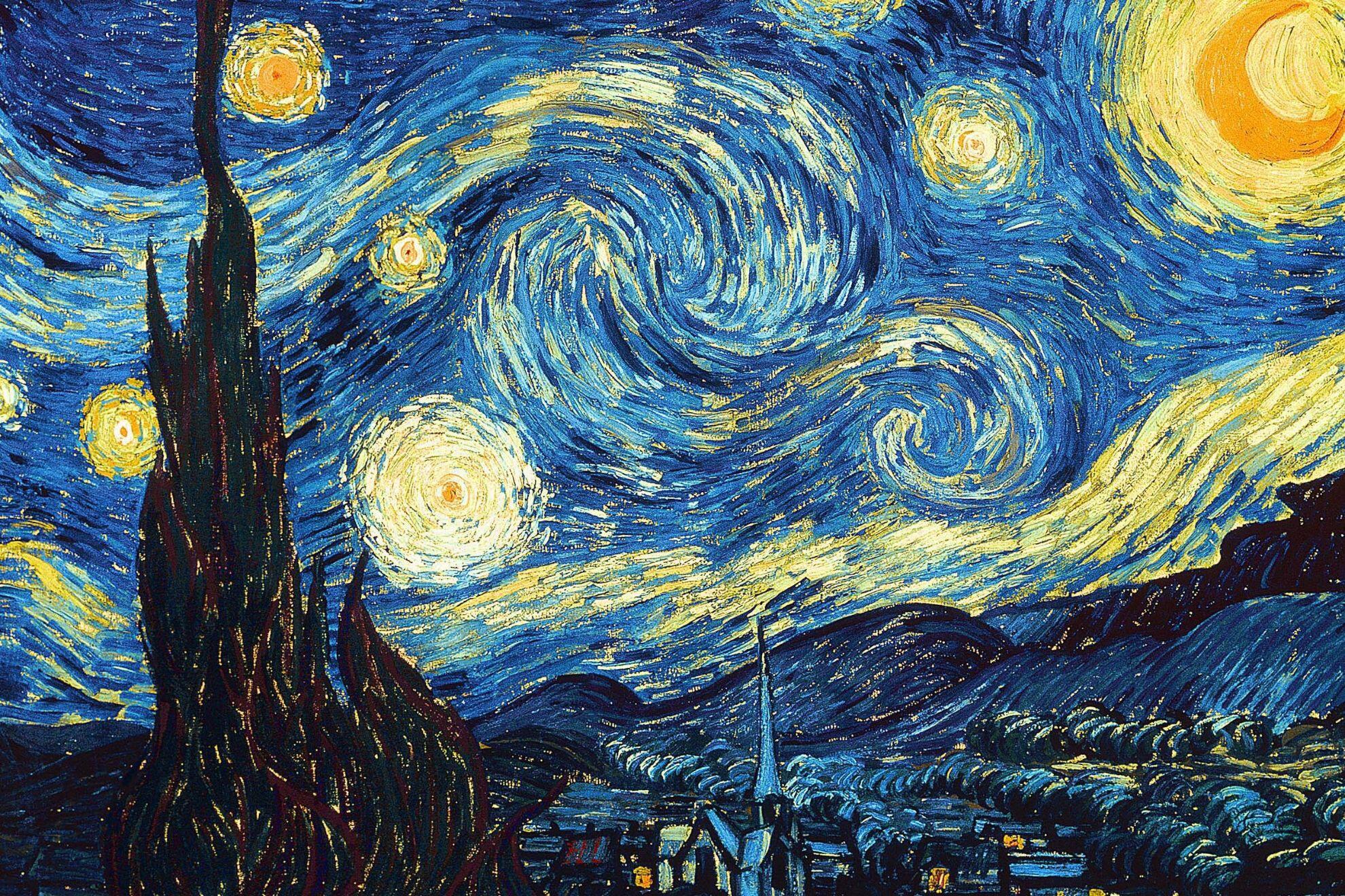 La nuit étoilée de Vincent Van Gogh.