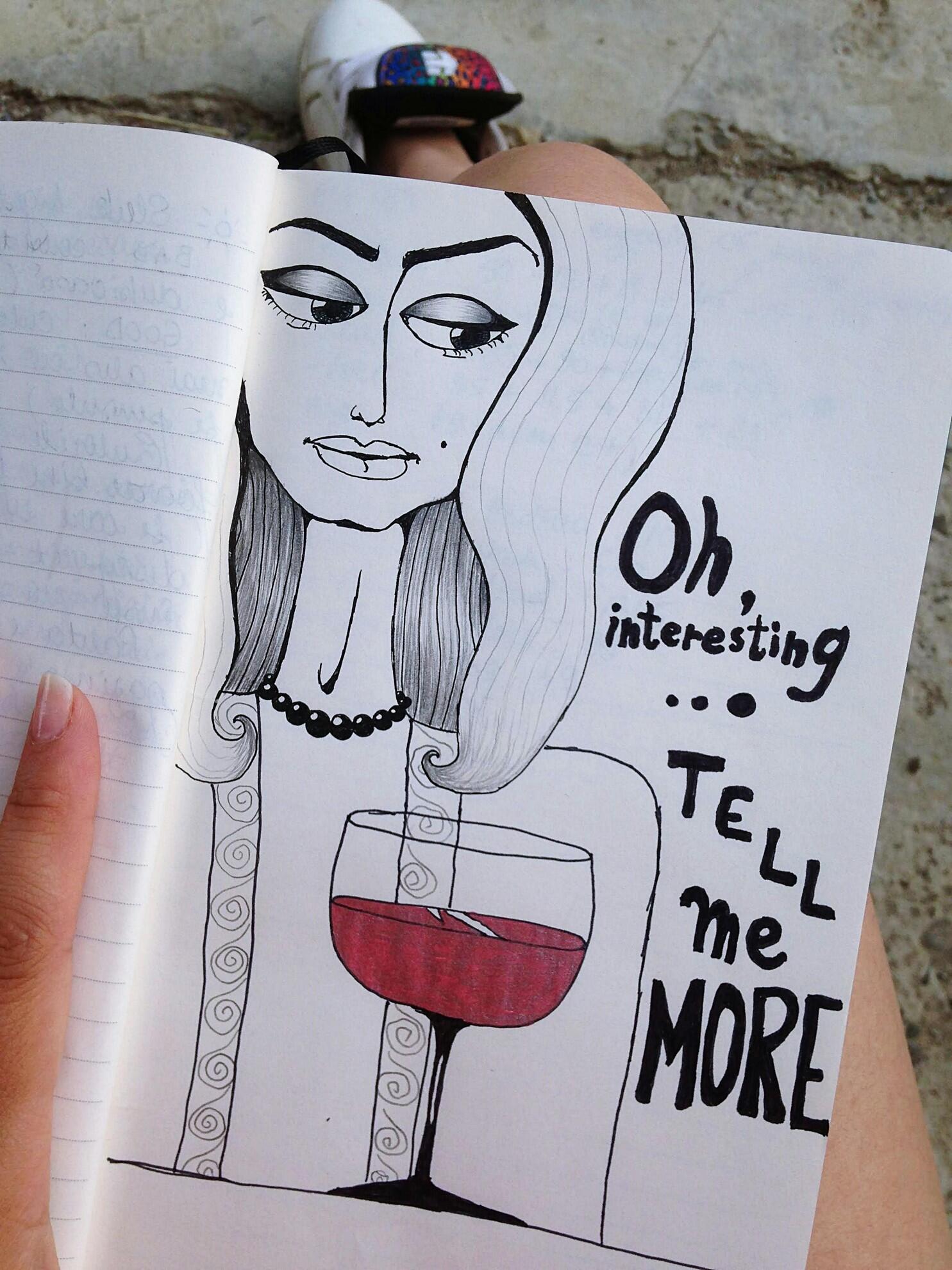 Un dessin de femme satirique.