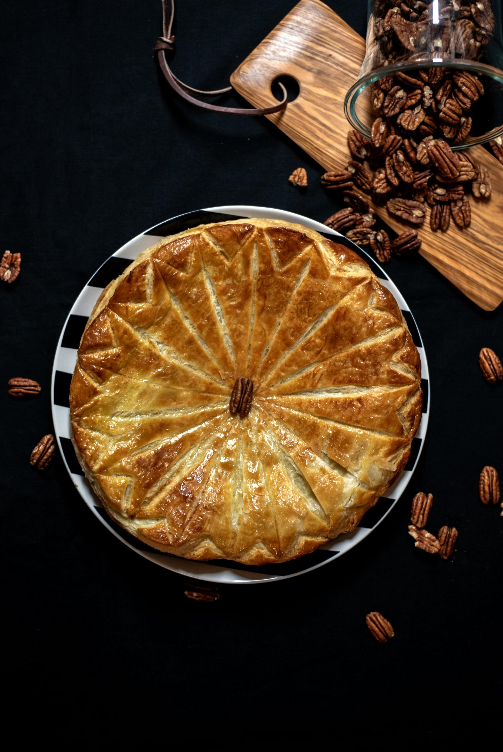 galette des rois avec des noix de pécan
