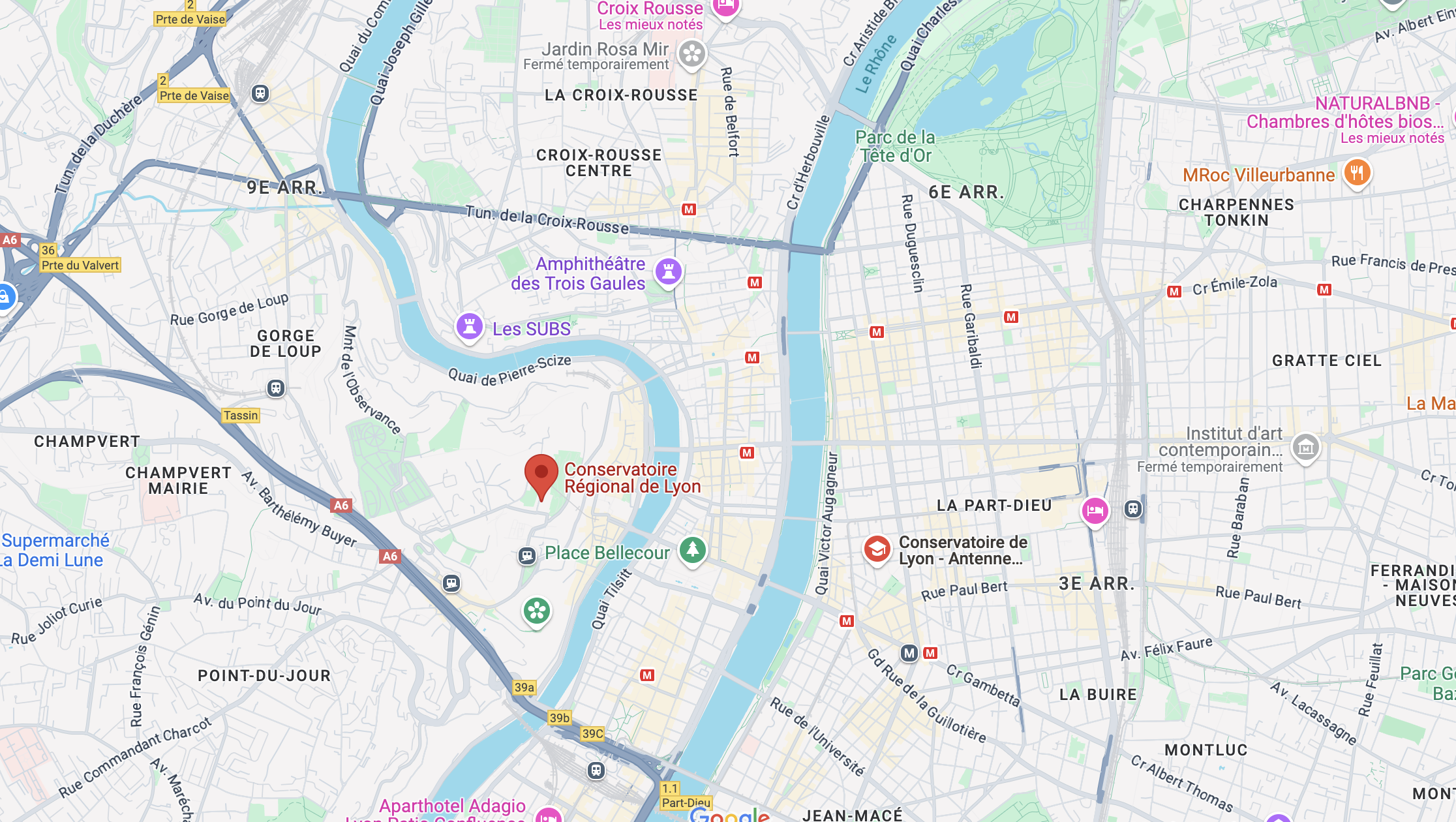 Capture maps Conservatoire Lyon