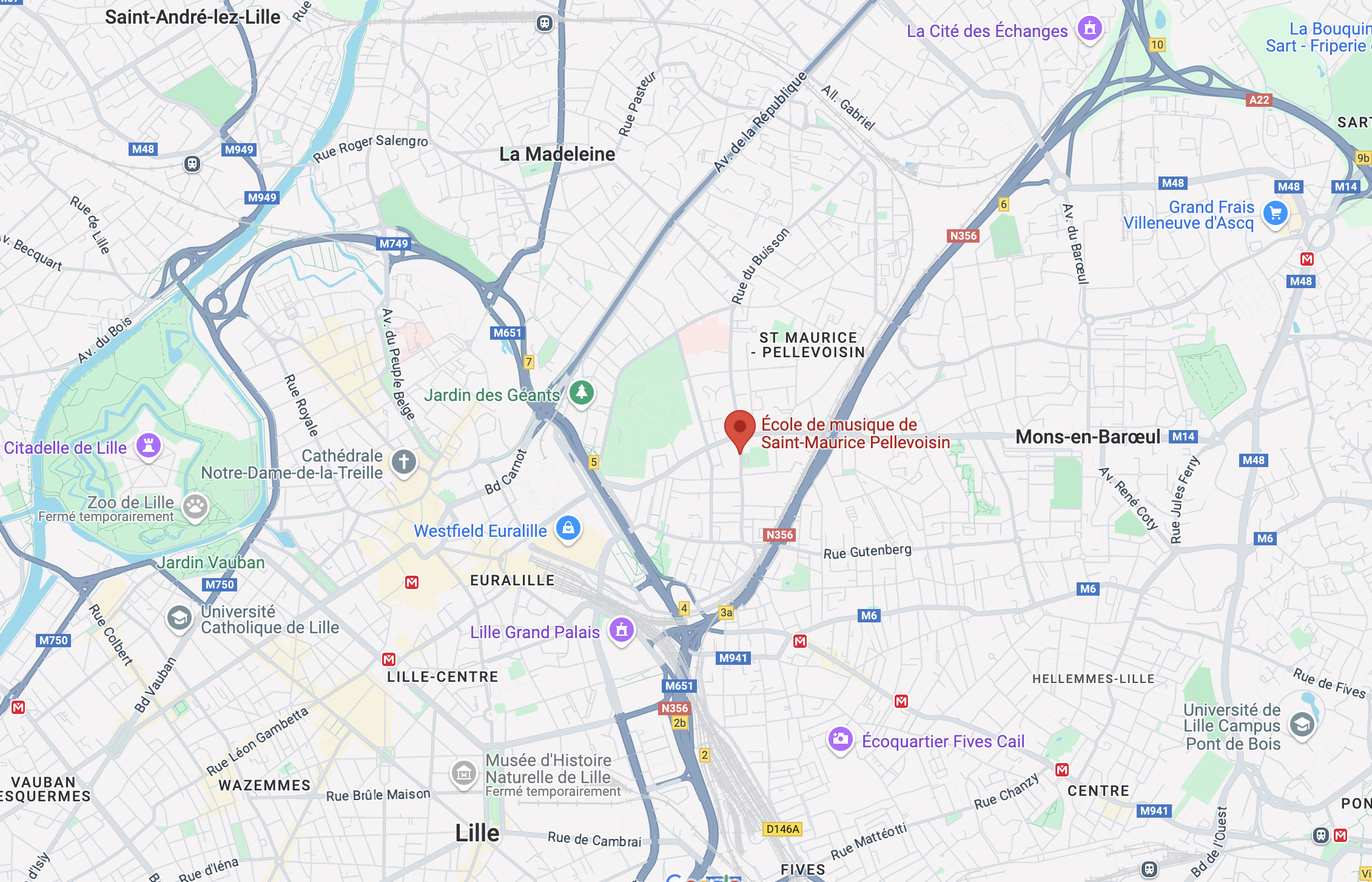 Capture maps école Pellevoisin Lille