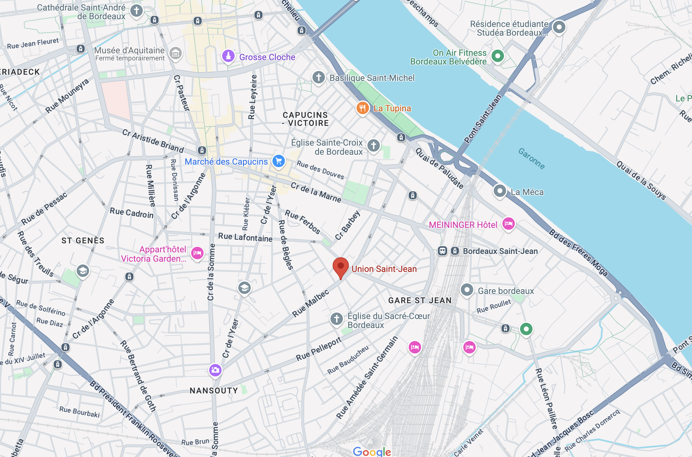 Capture maps Saint Jean Bordeaux