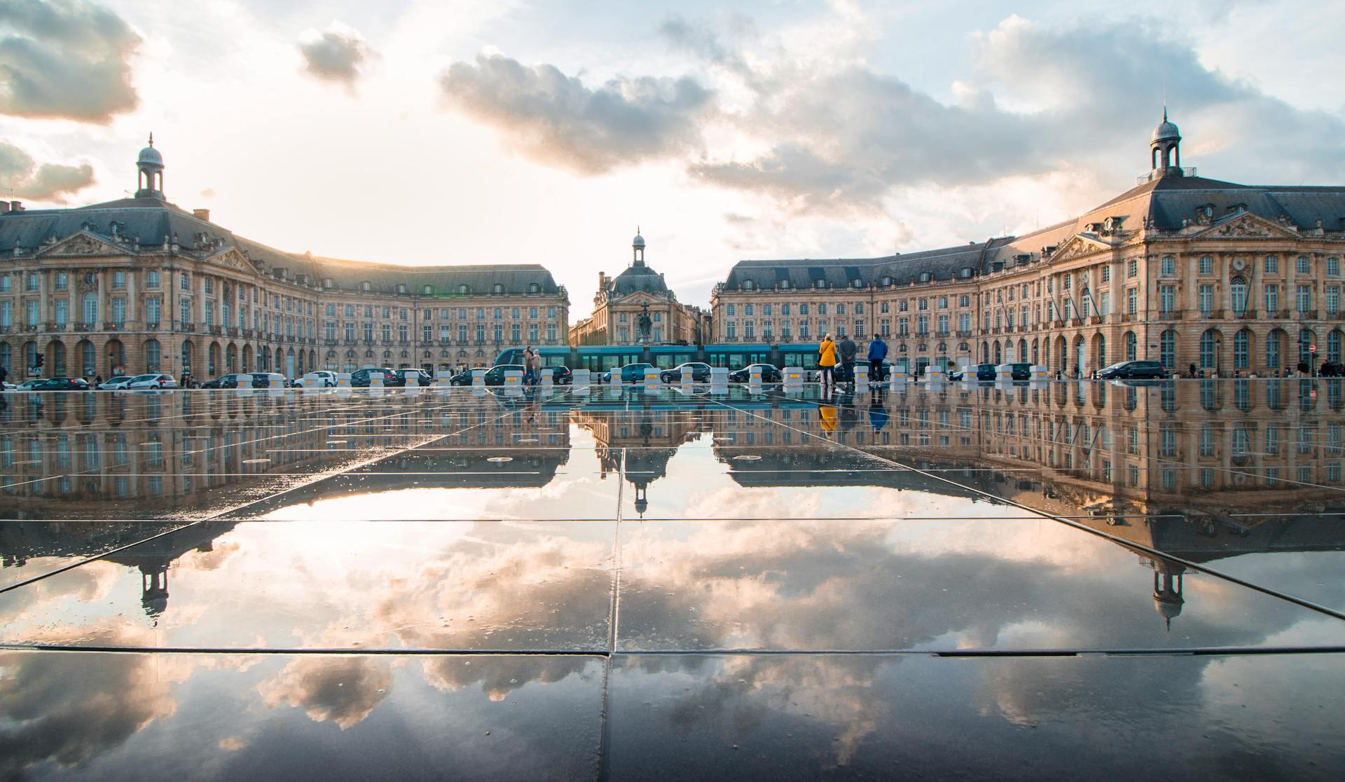 Le miroir d'eau bordelais est l'endroit le plus réputé