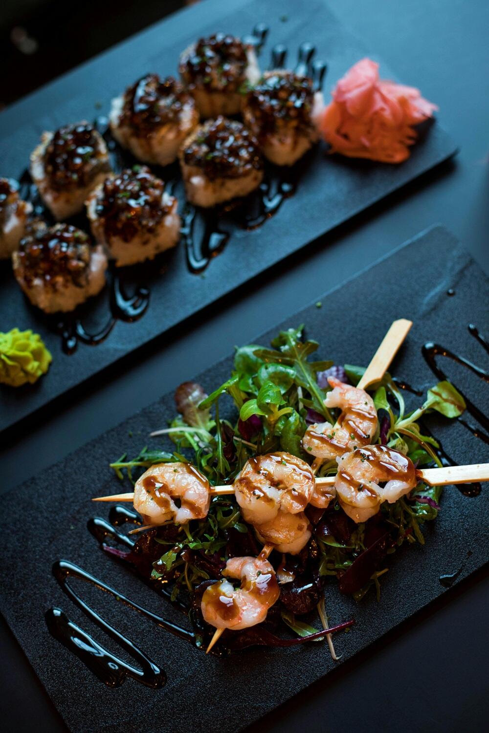 Brochettes de fruits de mer