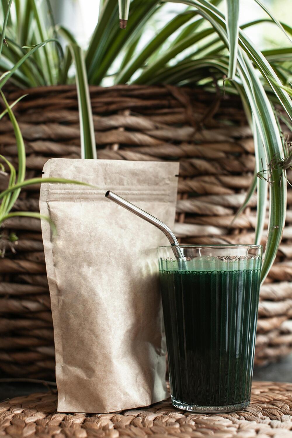 Boisson faite à partir de spiruline