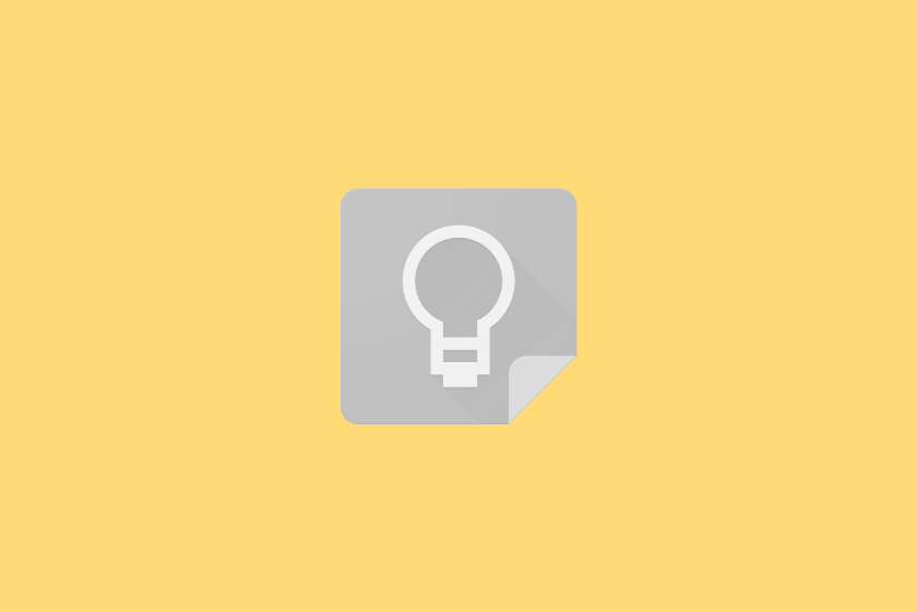 Logo Google Keep sur fond jaune