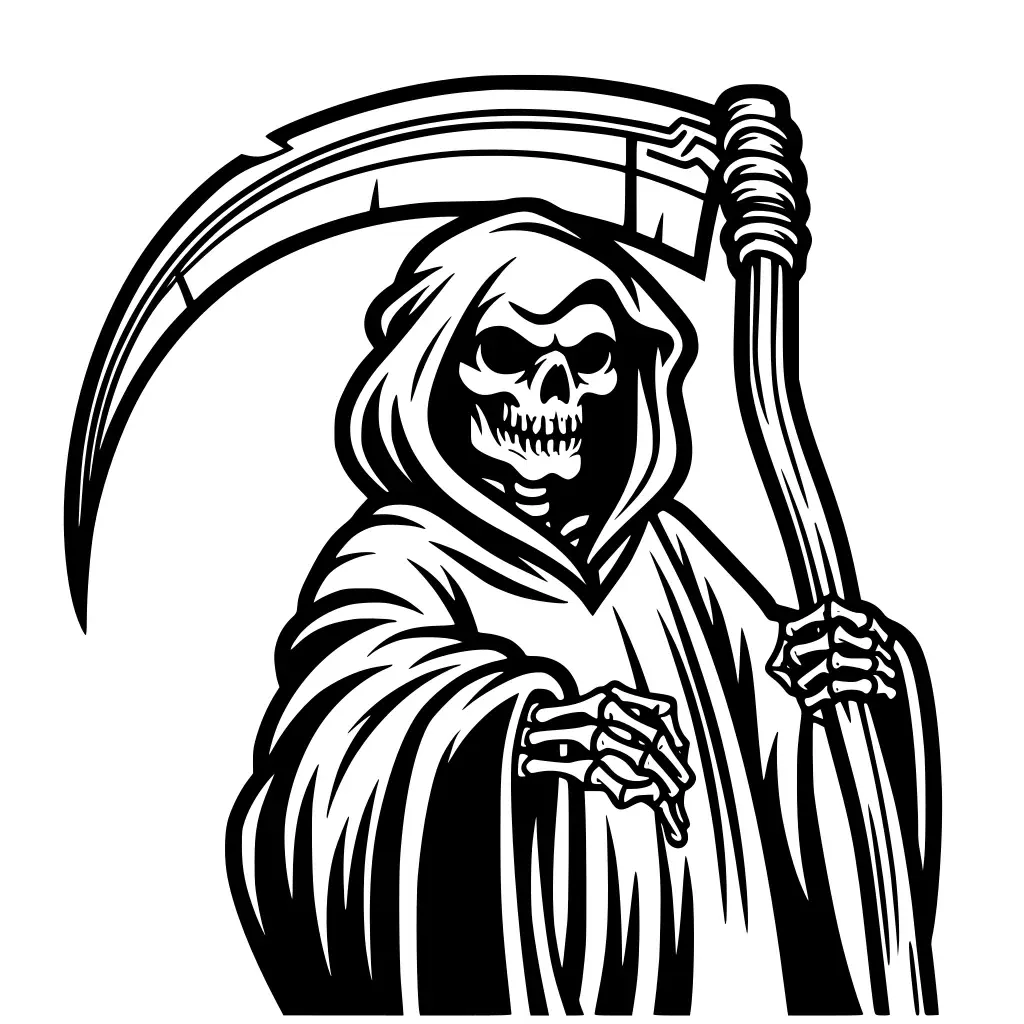 Une faucheuse à colorier