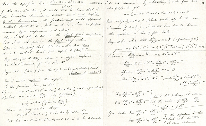 Photo des notes d'Ada Lovelace.