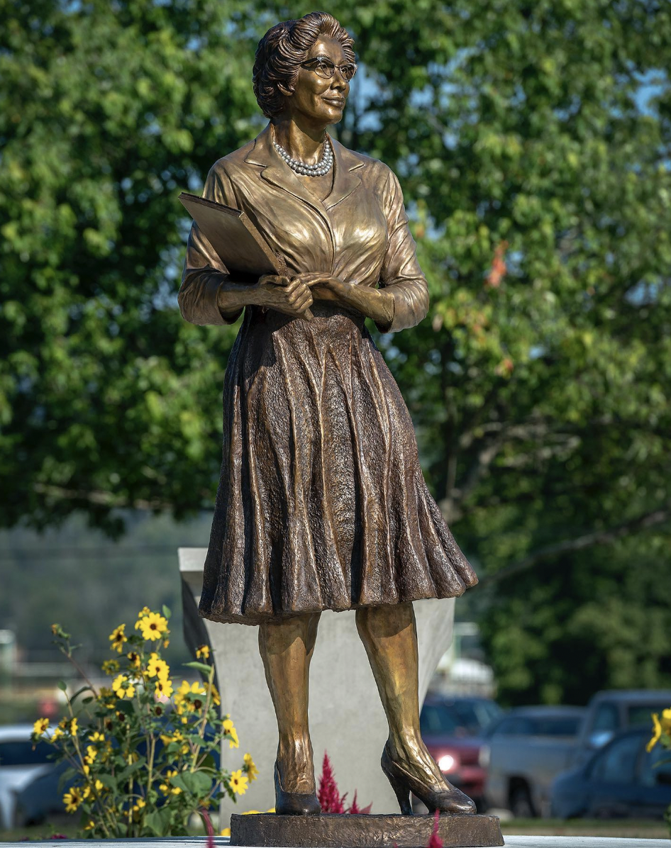 Statue de Katherine Johnson à l'université de West Virginia