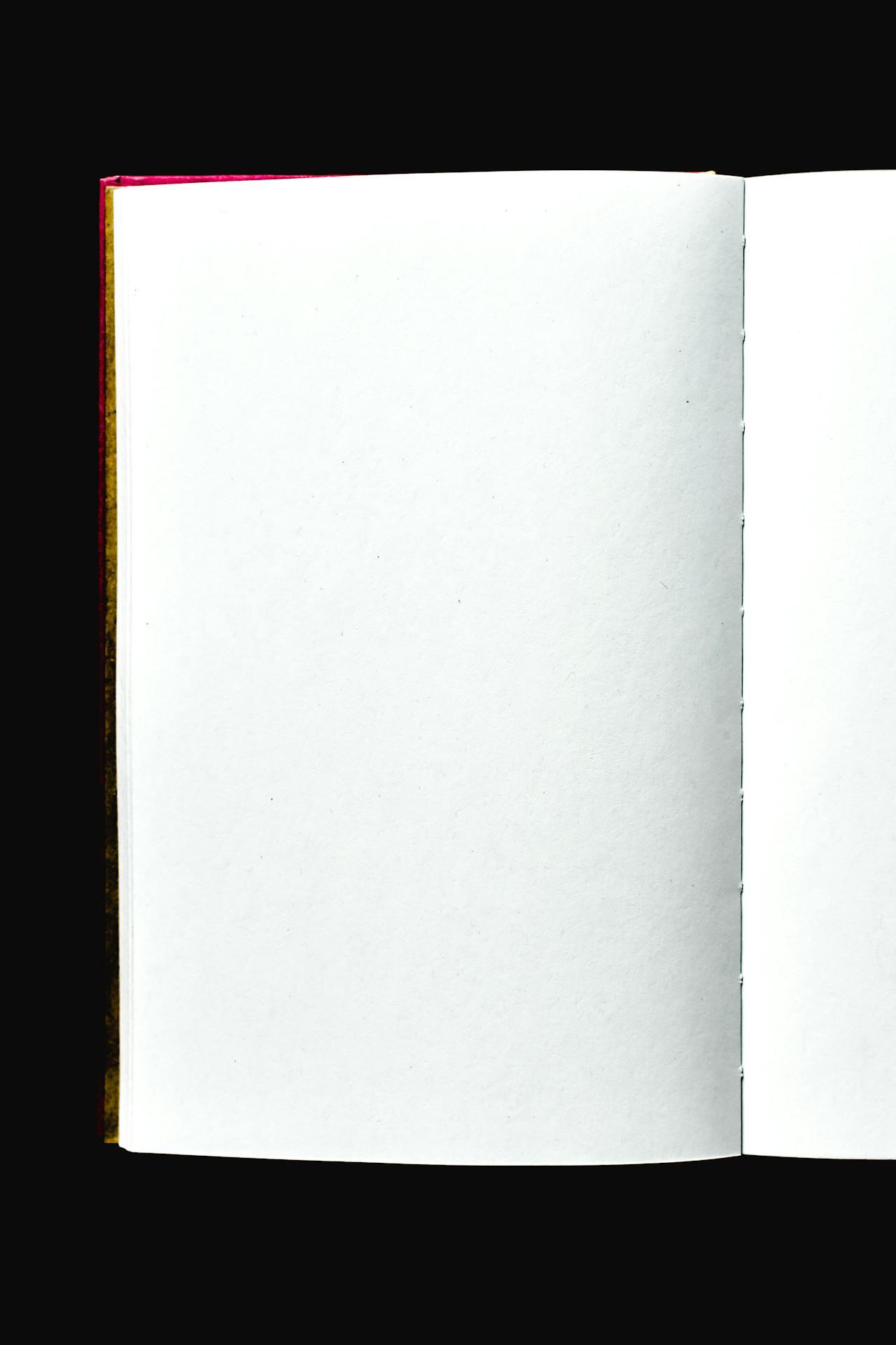 Une page blanche de livre