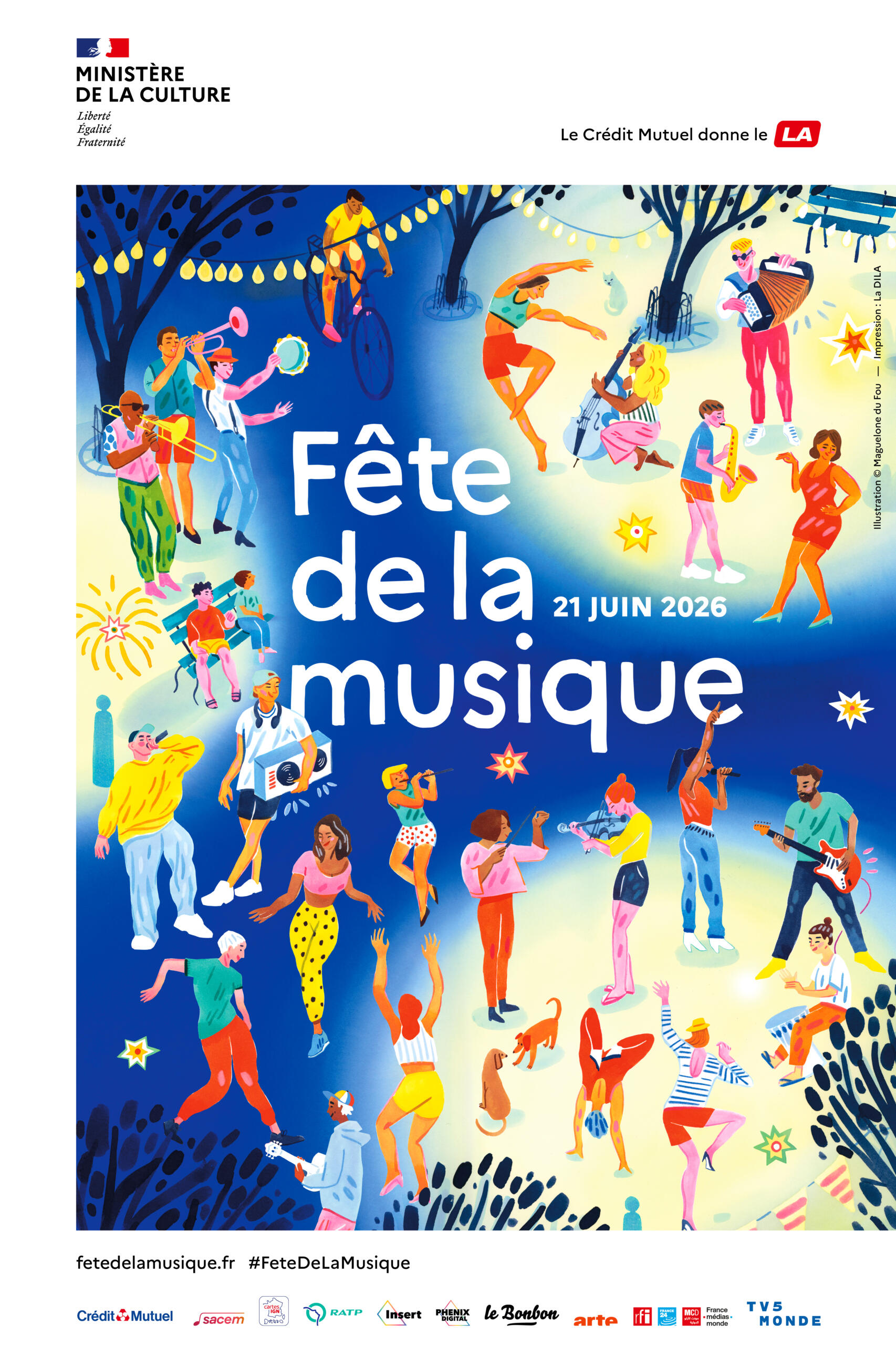 affiche officielle de la Fête de la musique 2026