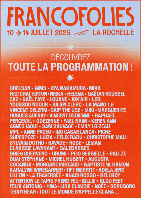 détails du programme des Francofolies 2026