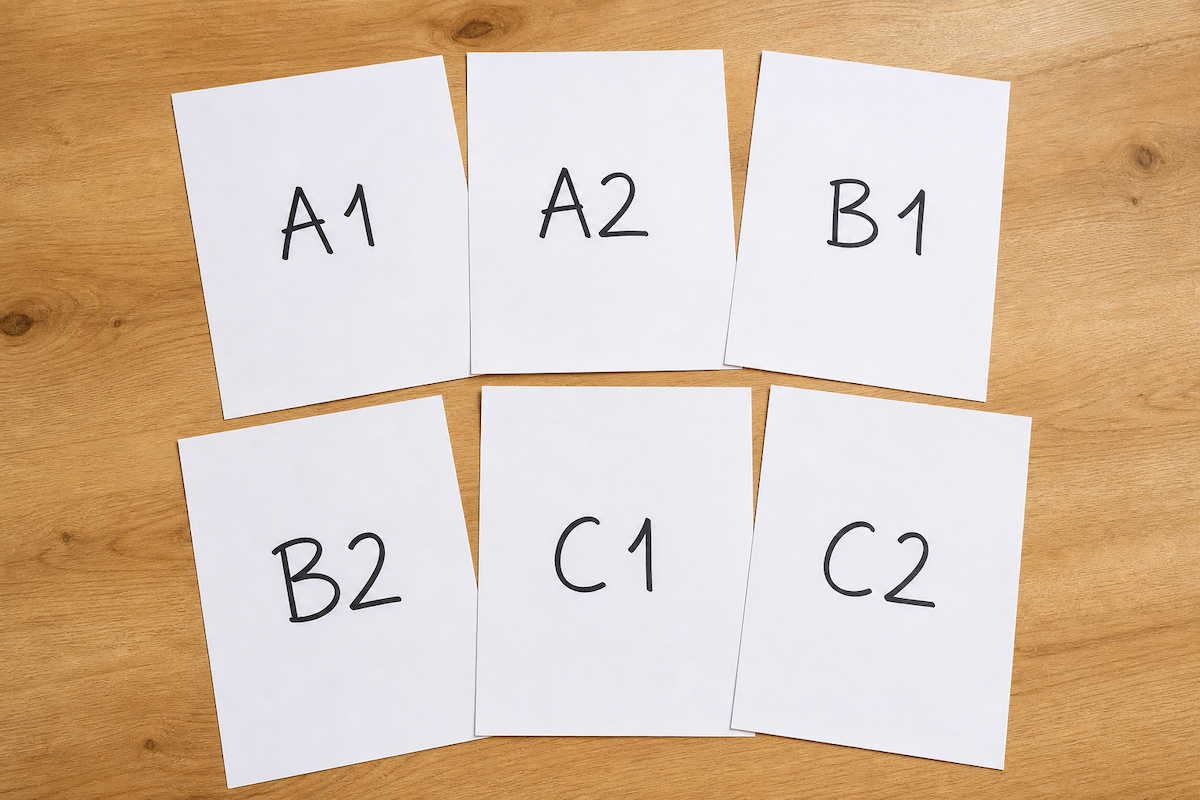 Le CECRL définit 6 niveaux : de A1 à C2