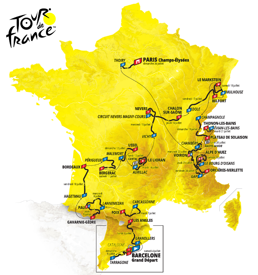 Parcours officiel Tour de France 2026