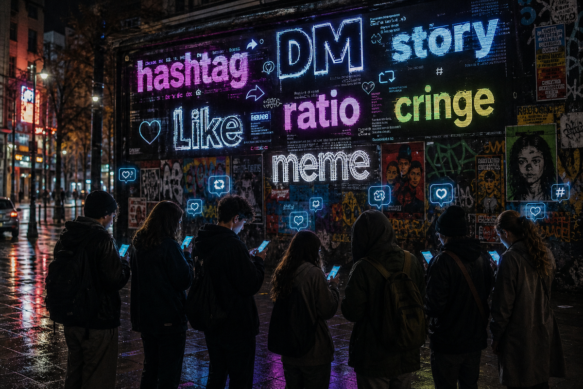 À l'ère du scroll et des hashtags, les mots naissent, évoluent et disparaissent à vitesse grand V.