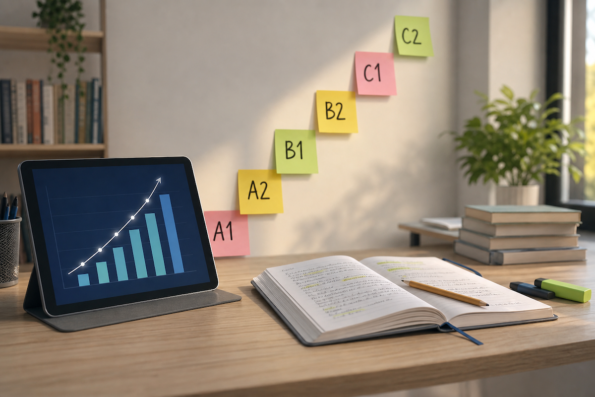 De A1 à C2, il faudra quelques années de travail