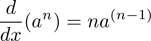 d/dx = an^n-1