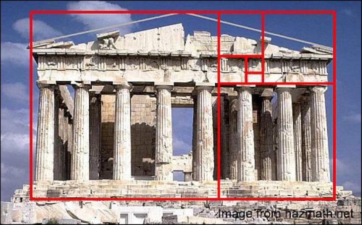The golden number appears in architecture in the ancient world