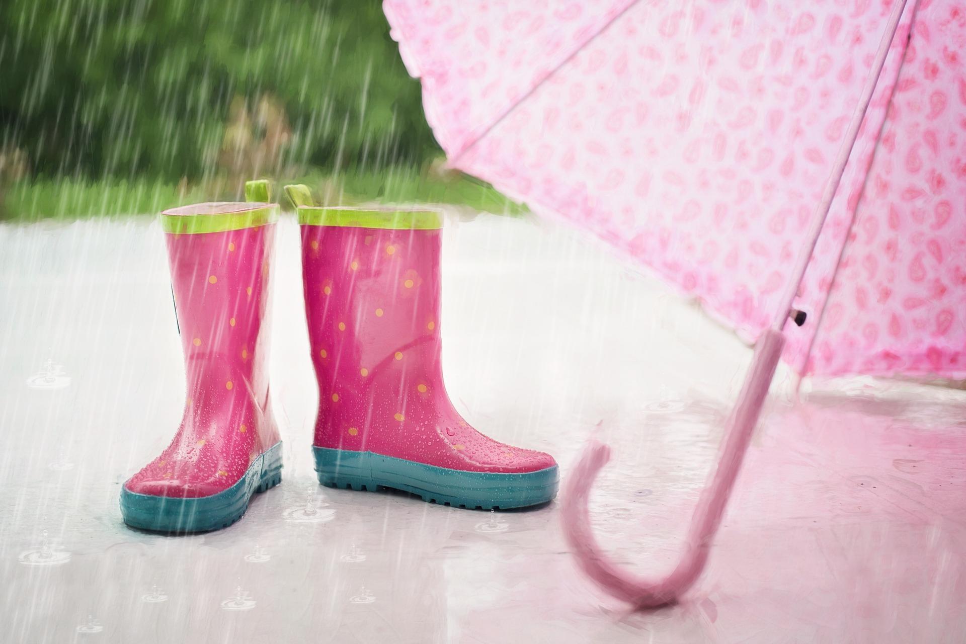 Wellies, galoshes or rubber boots all mean the same thing.
