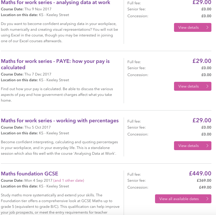 Learn maths in London with City Lit