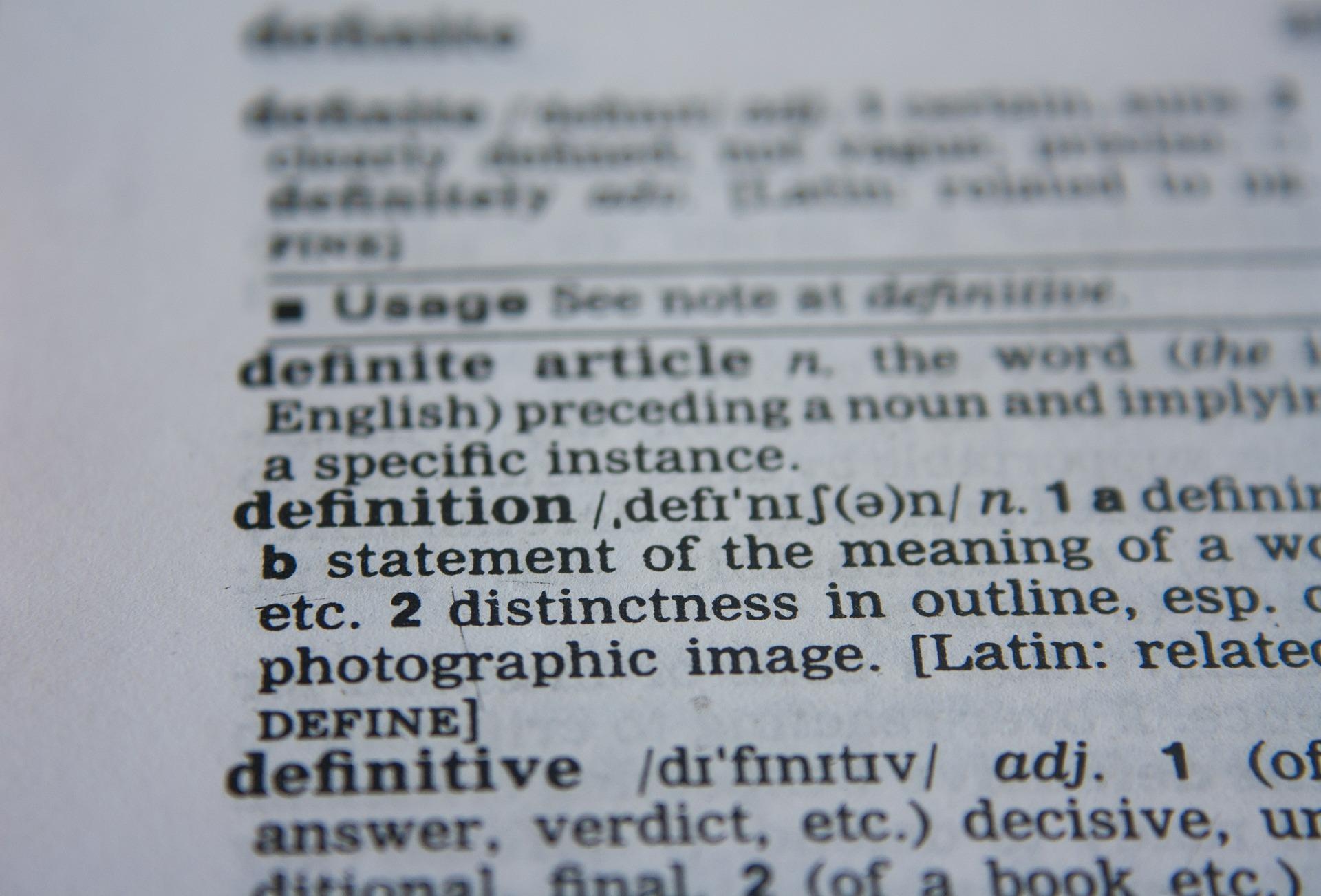 The definition of grammar is complex