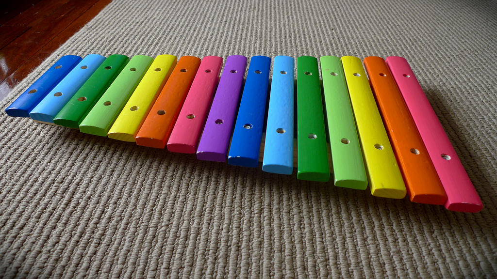 A xylophone can help learn the rythm of a language.