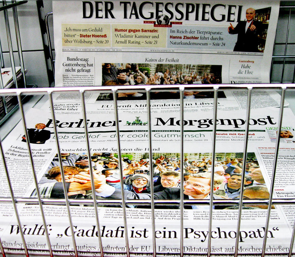 Look for newspapers adapted for beginners or aimed at children as the terminology will be simpler.
