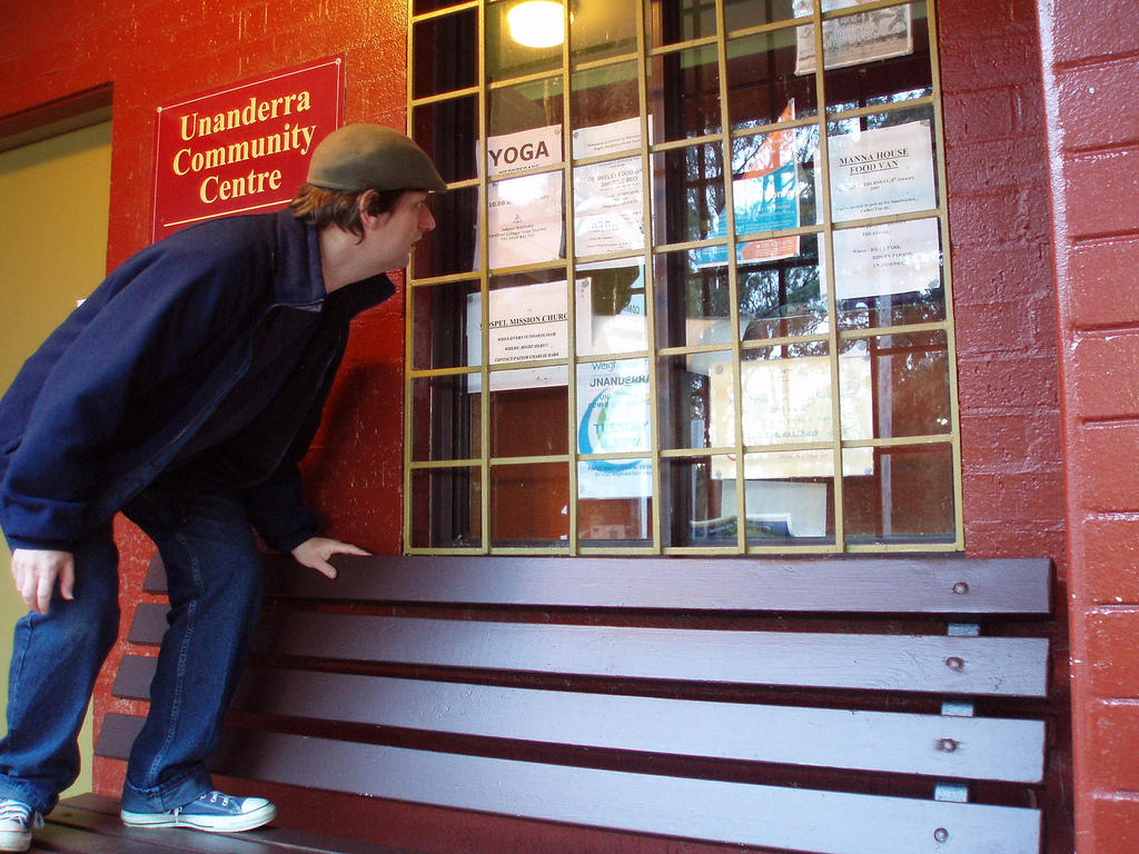 Putting poster in shop or community centre windows is an easy. to advertise yoga lessons.