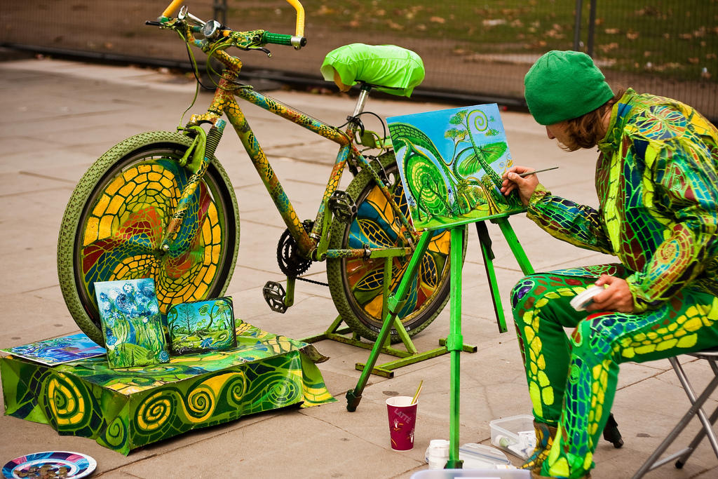 Use an easel when painting.