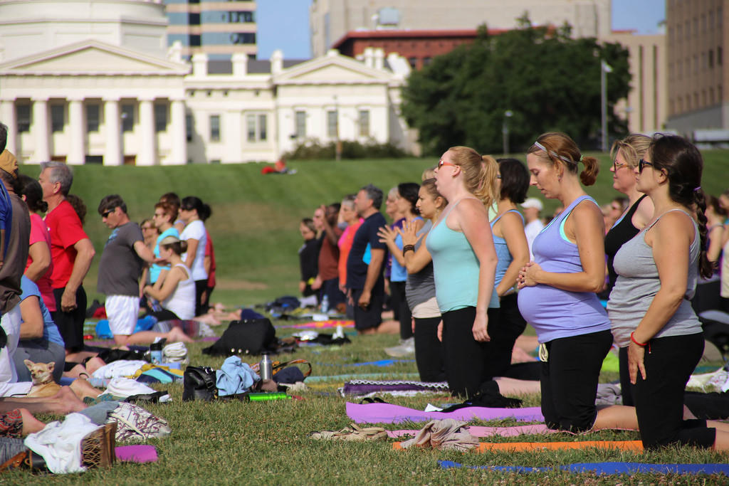 Prenatal yoga to stay fit during pregnancy.