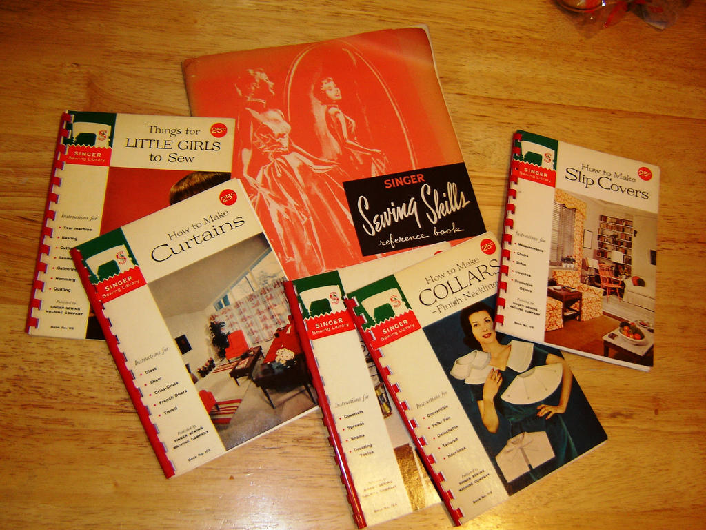 Modern sewing books are more accessible than older ones.