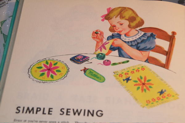 Beginner sewing books for children are well illustrated now.