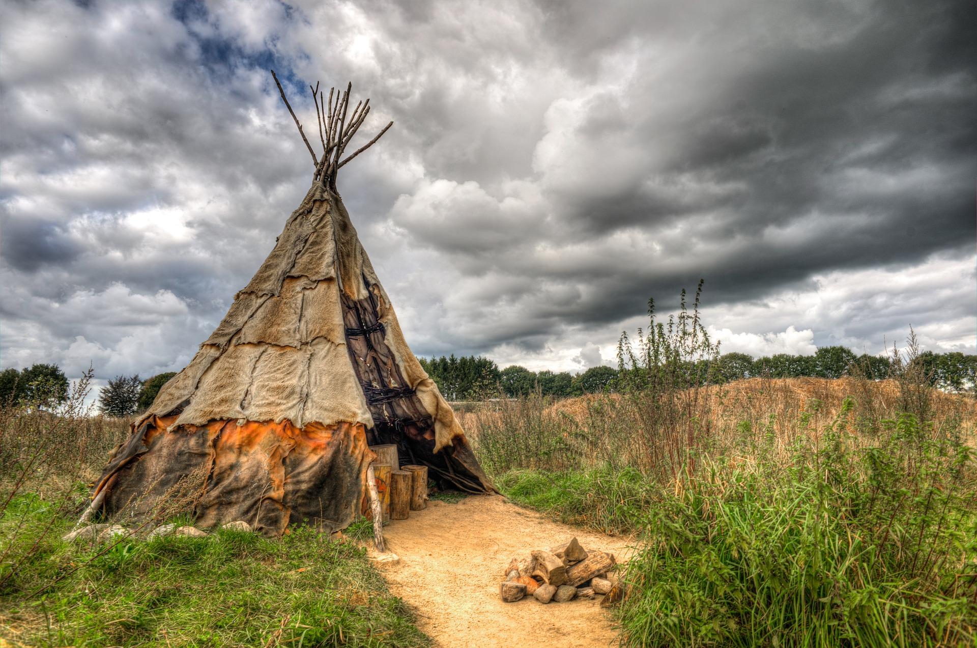 The practice of sewing animal hides together to create shelter goes back centuries