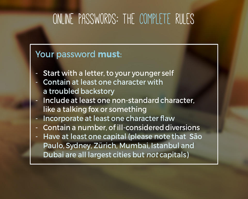 Passwords are important.