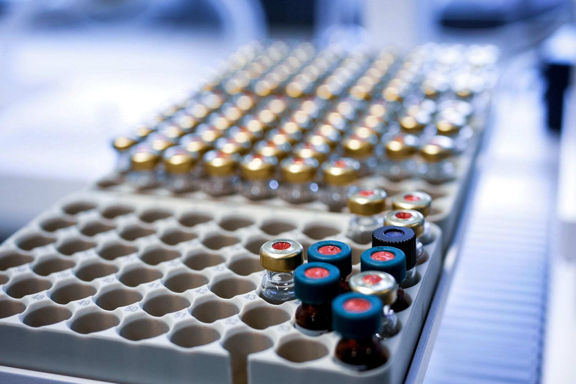 Samples in test tubes.