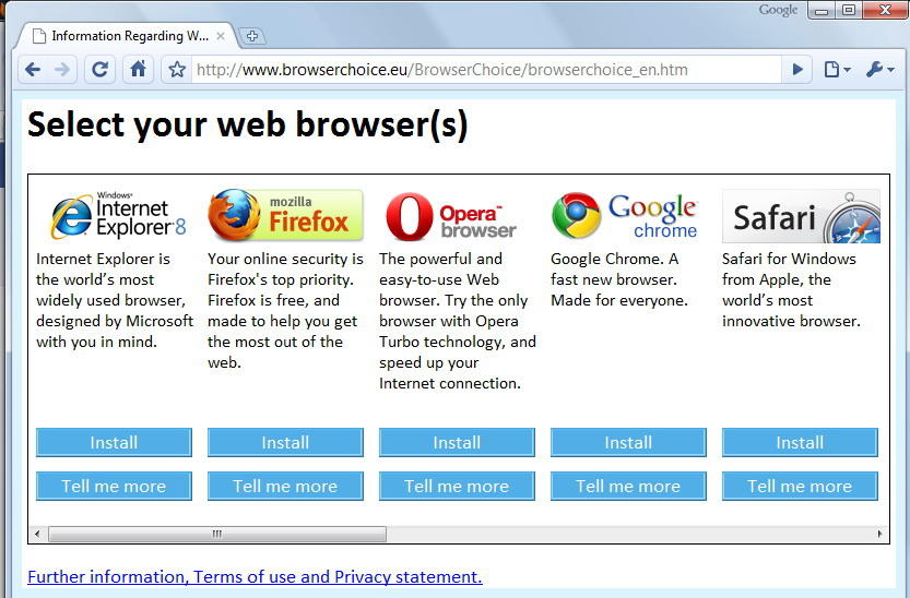 Find the right browser for your needs.